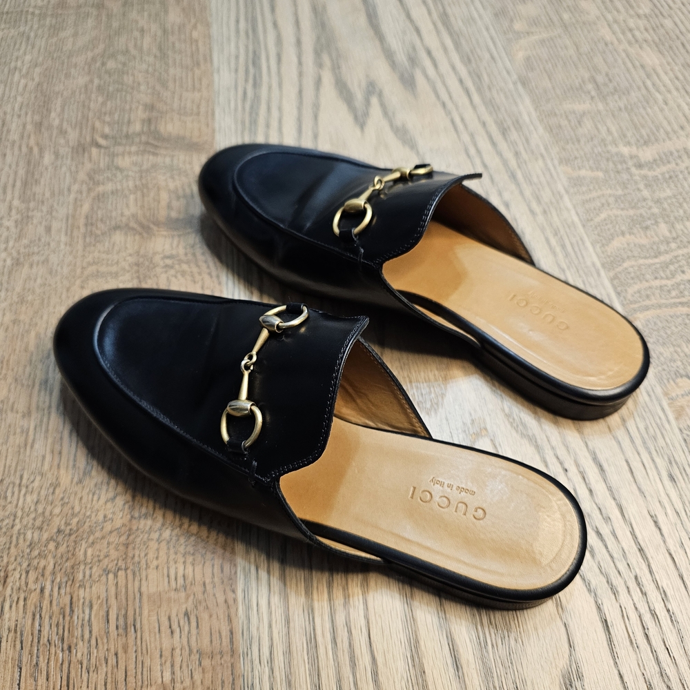Gucci Princetown Slippers Black Leather Loafers Womens Sz 6/6.5 Or 36 1/2 - Picture 5 of 17